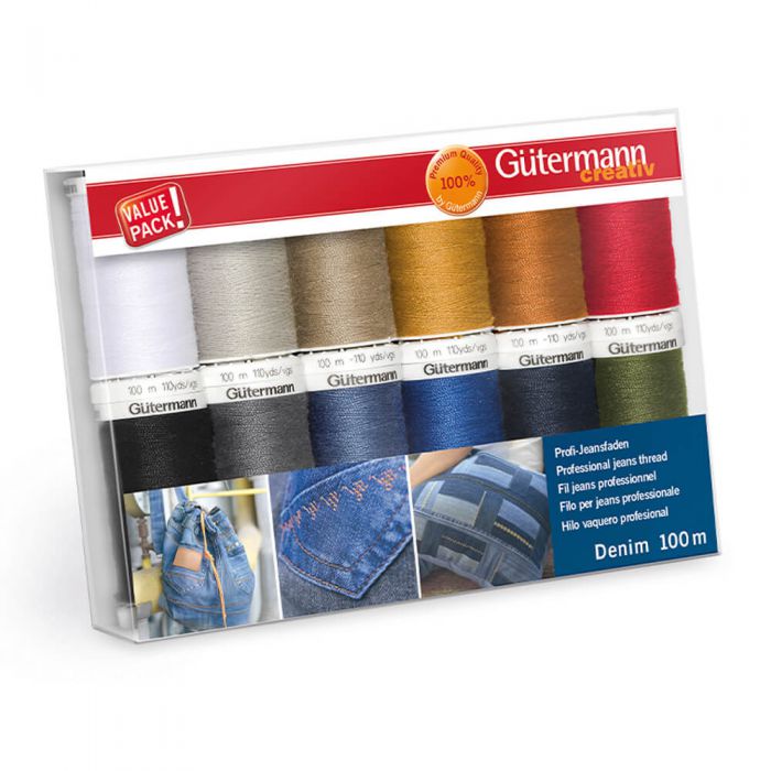 Gütermann Sewing thread set denim 12x100m - 1pc