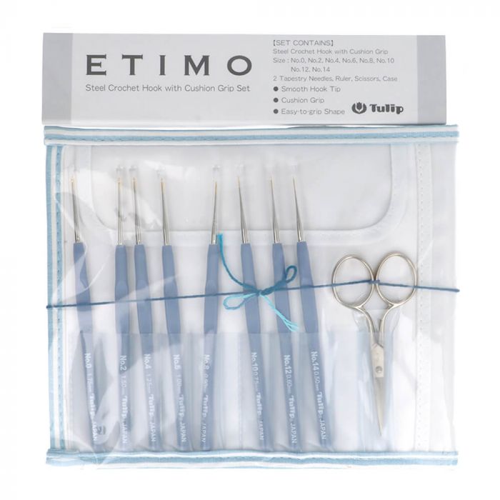 ETIMO Crochet Hook Set 0.50 1.75 Mm With Gold-plated Scissors TLG002 